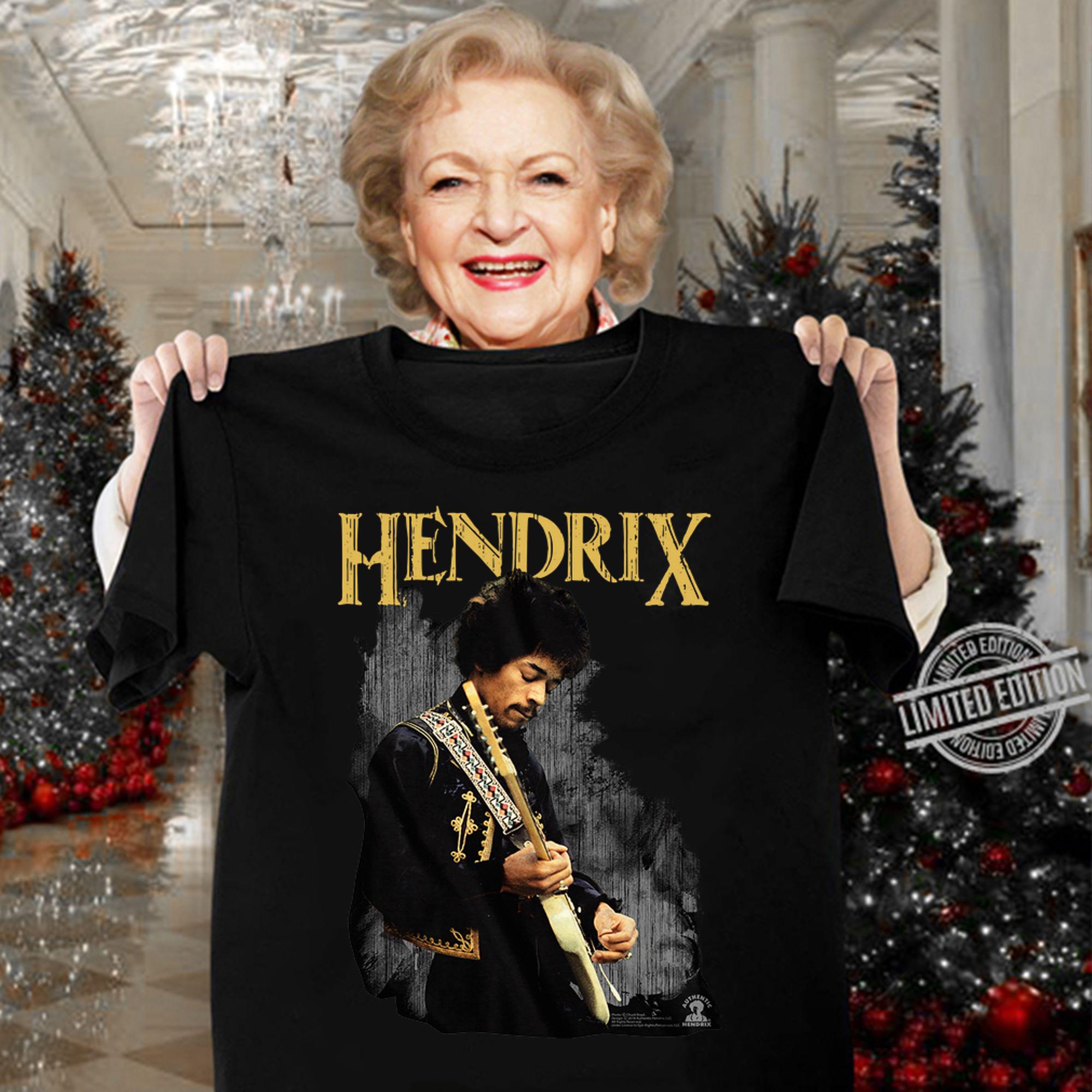 Jimi Hendrix playing guitar t-shirt woman shirt