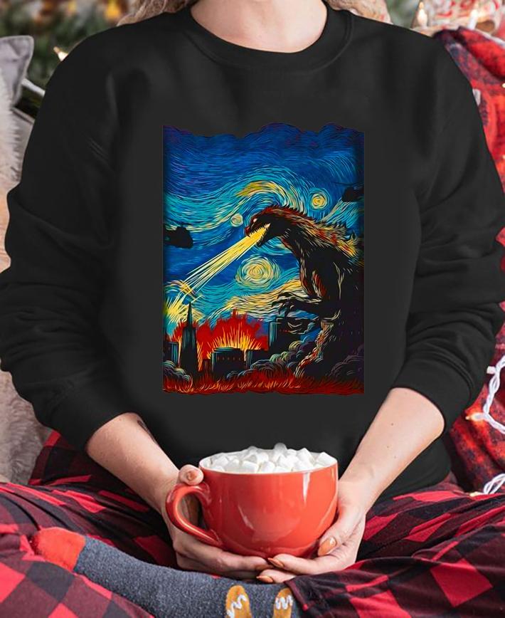 Van Gogh Godzilla Painting t-shirt sweatshirt