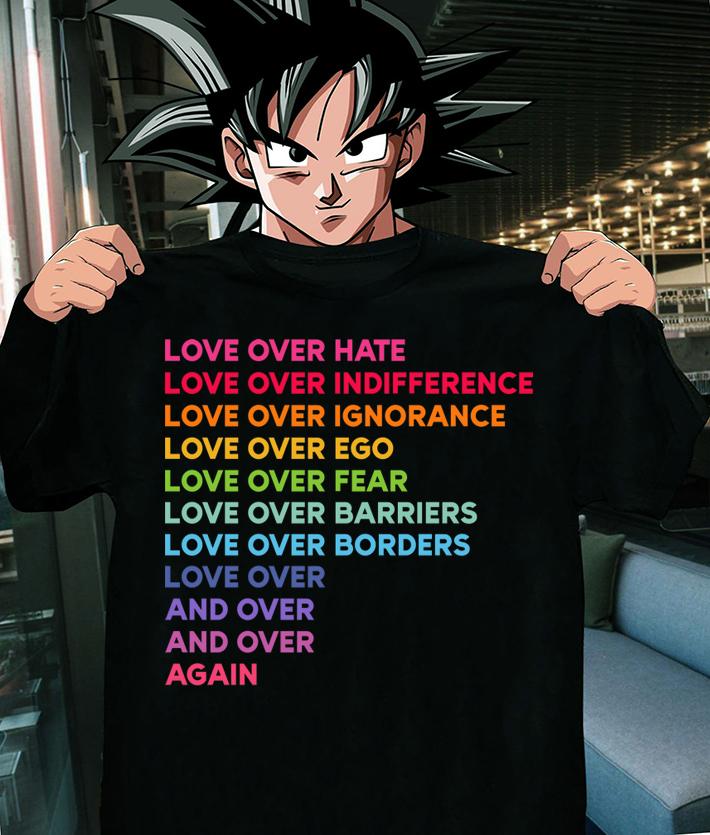 Awesome Love over hate love over indifference love over ignorance t-shirt shirt