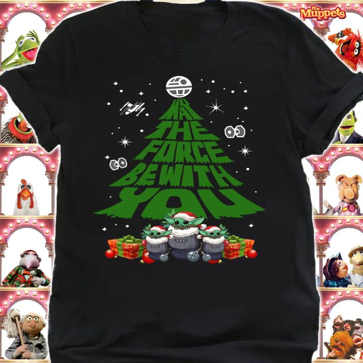 Baby Yoda May The Force Be With With You Christmas Tree t-shirt shirt
