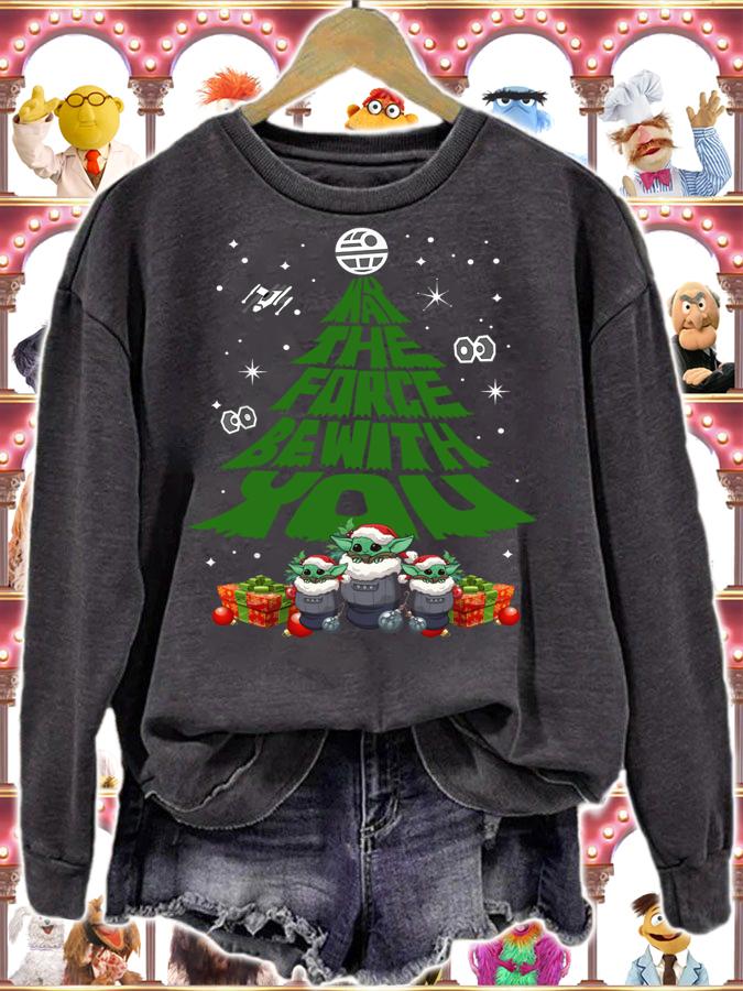 Baby Yoda May The Force Be With With You Christmas Tree t-shirt sweatshirt