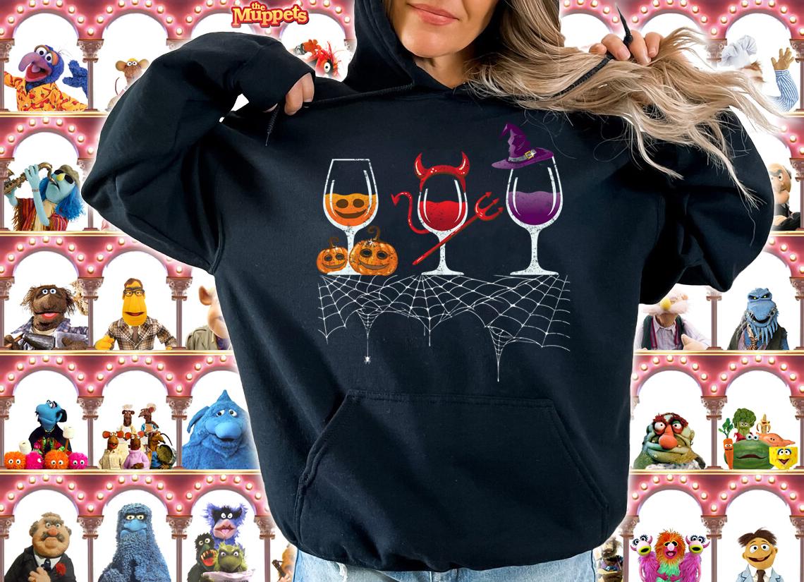 Halloween Red Wine Glass Pumpkin Devil Witch Cute t-shirt hoodie