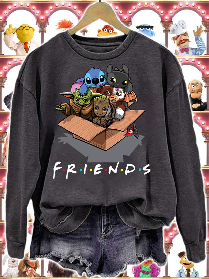 Baby Groot Baby Stitch And Baby Toothless Baby Yoda Baby Gizmo Friends t-shirt sweatshirt