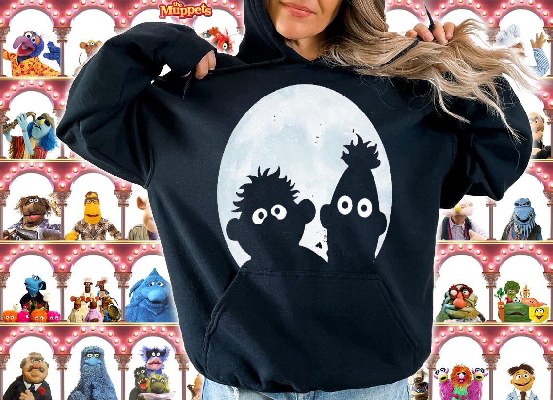 Ernie and Bert moon t-shirt hoodie