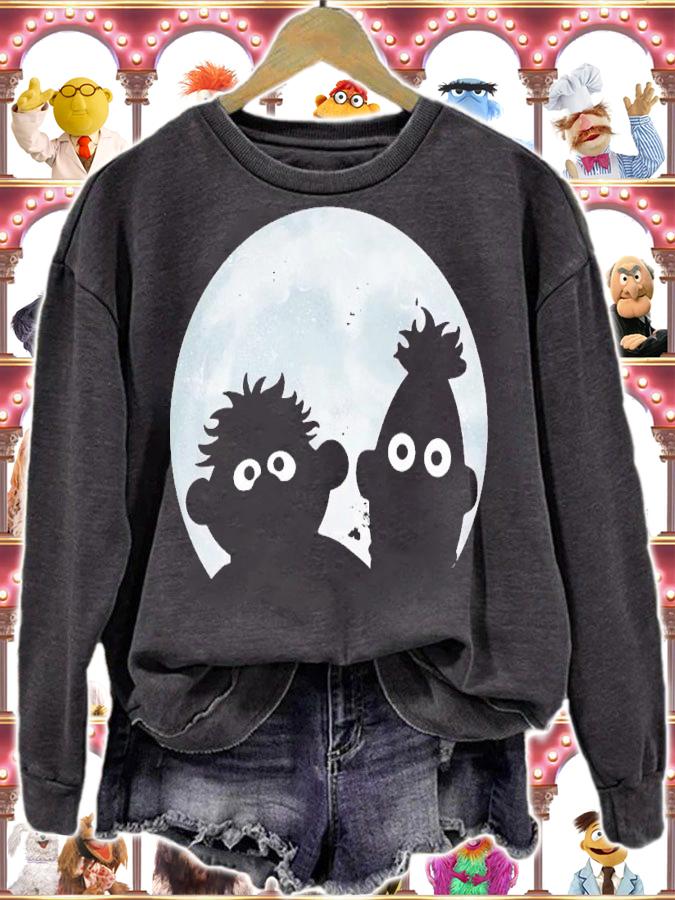 Ernie and Bert moon t-shirt sweatshirt
