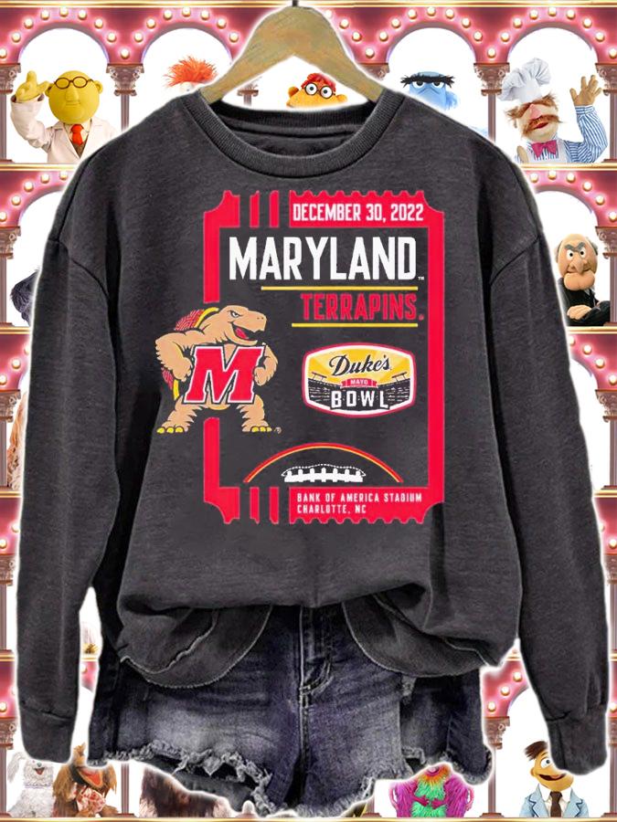 2022 Duke's Mayo Bowl Maryland Terrapins Decemer 30 2022 Bank of America Stadium shirt t-shirt sweatshirt