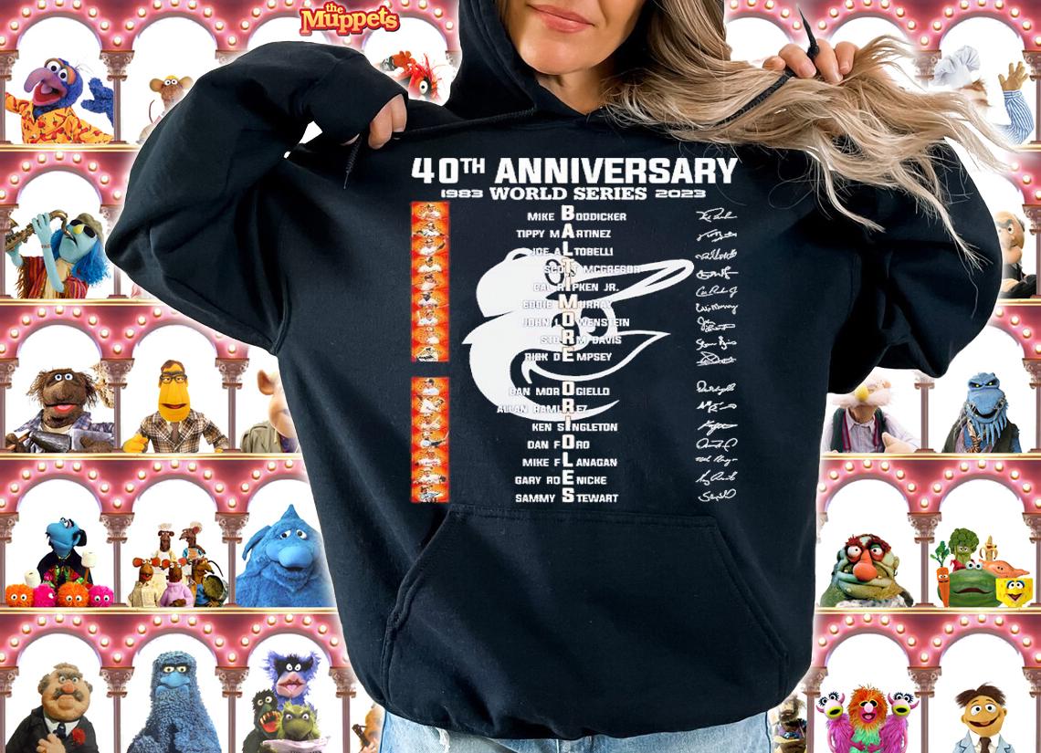 40th anniversary 1983 2023 World Series Baltimore Orioles signatures shirt t-shirt hoodie