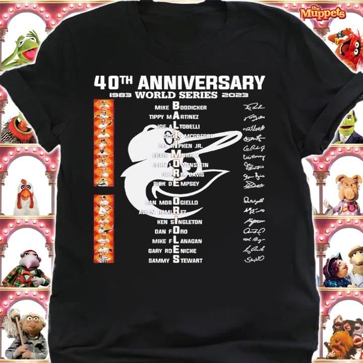 40th anniversary 1983 2023 World Series Baltimore Orioles signatures shirt t-shirt shirt