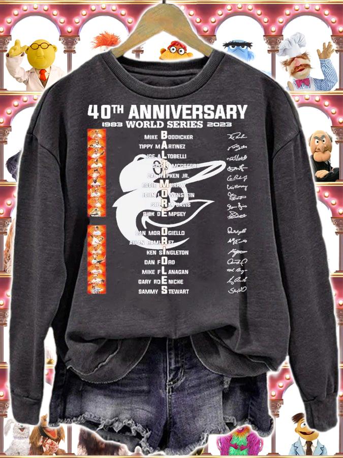 40th anniversary 1983 2023 World Series Baltimore Orioles signatures shirt t-shirt sweatshirt