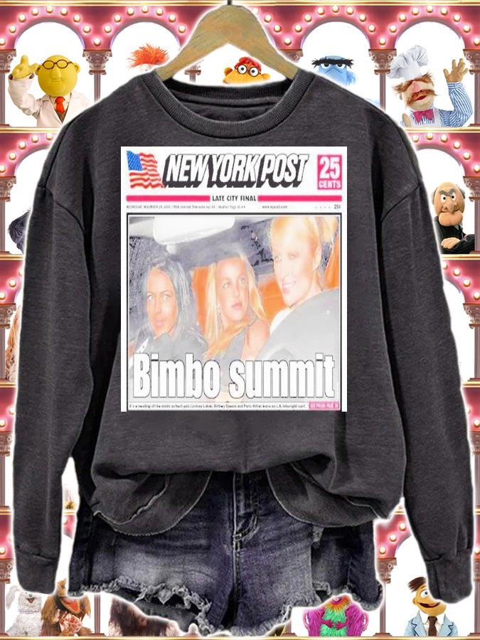 Bimbo Summit Paris Lindsay And Britney 2000s Shirt t-shirt sweatshirt