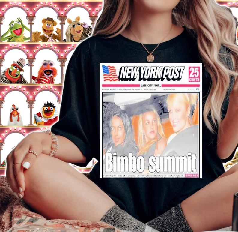 Bimbo Summit Paris Lindsay And Britney 2000s Shirt t-shirt woman shirt