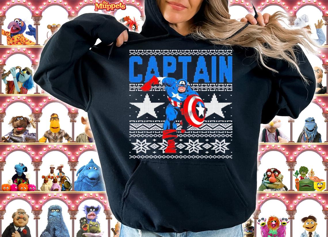 Captain America Stars Ugly Christmas Sweater Shirt t-shirt hoodie