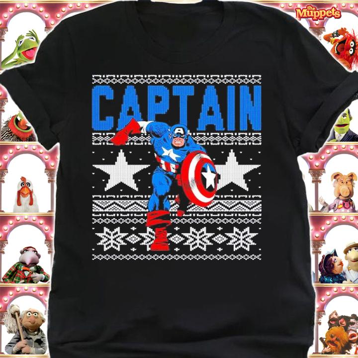 Captain America Stars Ugly Christmas Sweater Shirt t-shirt shirt