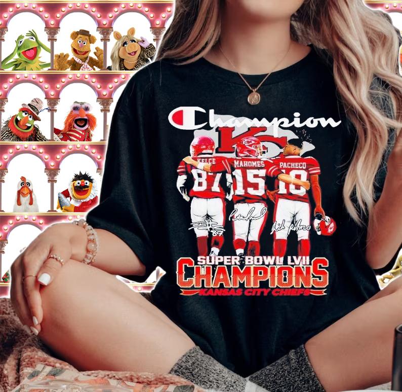 Champion Super Bowl LVII Champions Kansas City Chiefs shirt t-shirt woman shirt