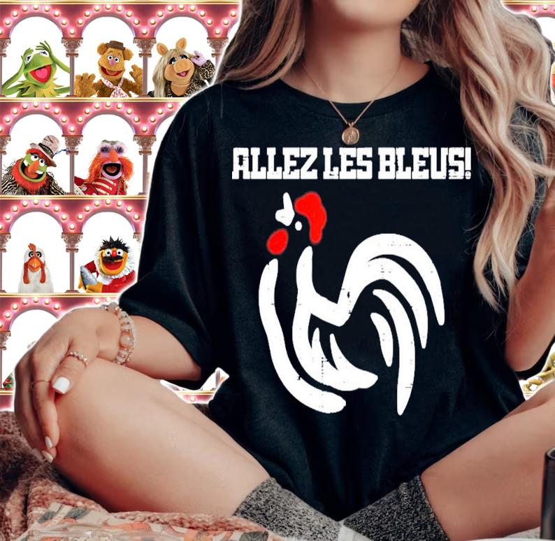 France Allez Les Bleus French Rooster Soccer T-Shirt t-shirt woman shirt
