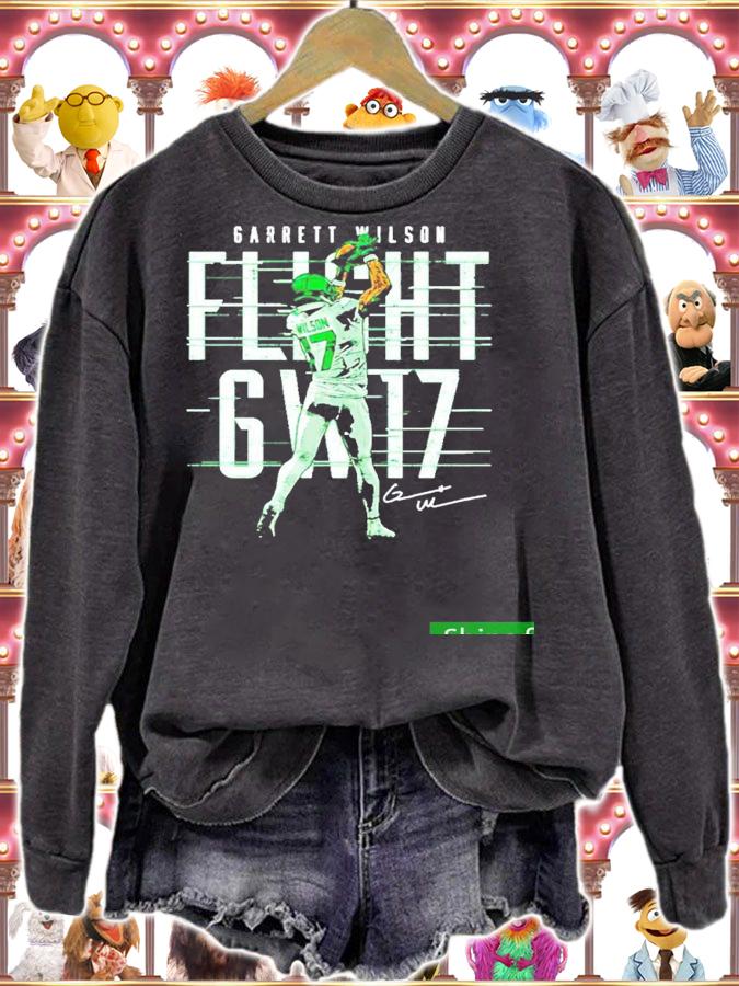 Nice garrett Wilson New York J Flight GW17 Football Shirt t-shirt sweatshirt