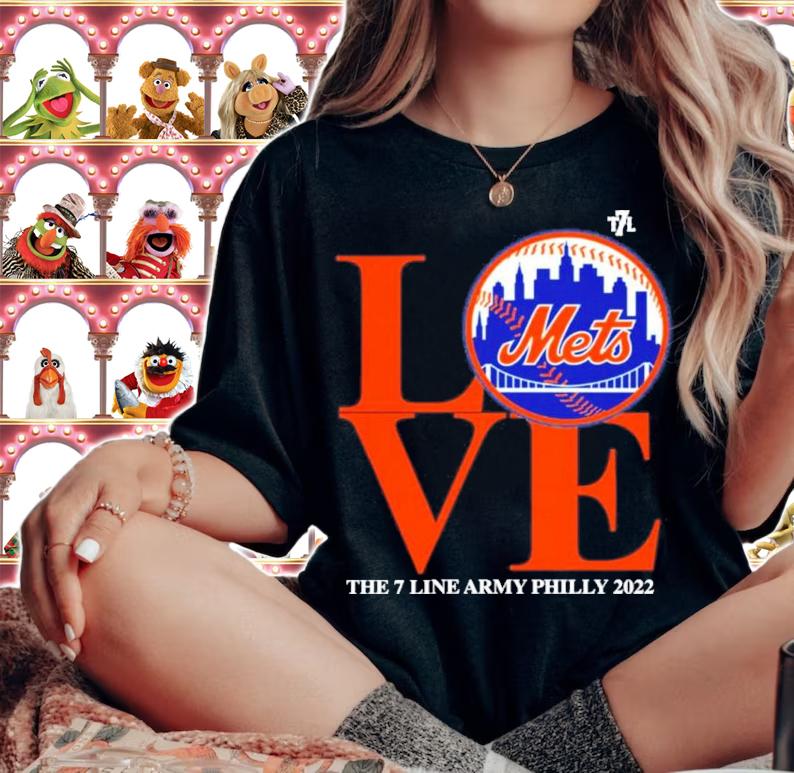 Love Mets The 7 Line Army Philly 2022 Shirt t-shirt