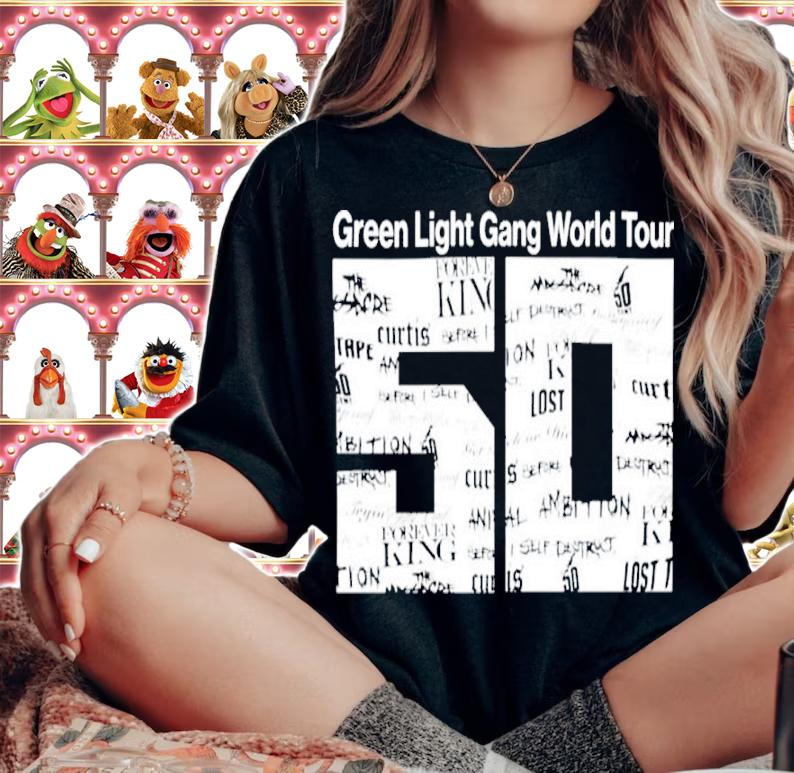 50cent Green Light Gang World Tour Concert 50 Shirt t-shirt