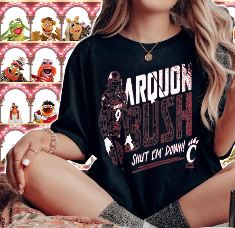 Arquon Bush Shut Em Down Cincinnati Bearcats Football T-Shirt t-shirt woman shirt