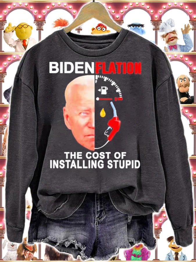BidenFlation The cost Of Installing Stupid Biden Face Gas Shirt t-shirt
