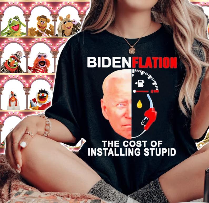 BidenFlation The cost Of Installing Stupid Biden Face Gas Shirt t-shirt