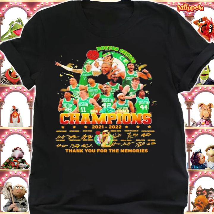 Boston Celtics NBA Finals Champions 2021-2022 Signatures Thank You For The Memories Shirt t-shirt