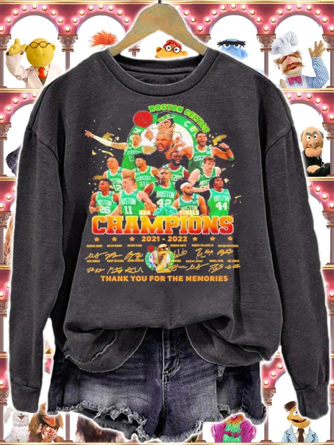 Boston Celtics NBA Finals Champions 2021-2022 Signatures Thank You For The Memories Shirt t-shirt