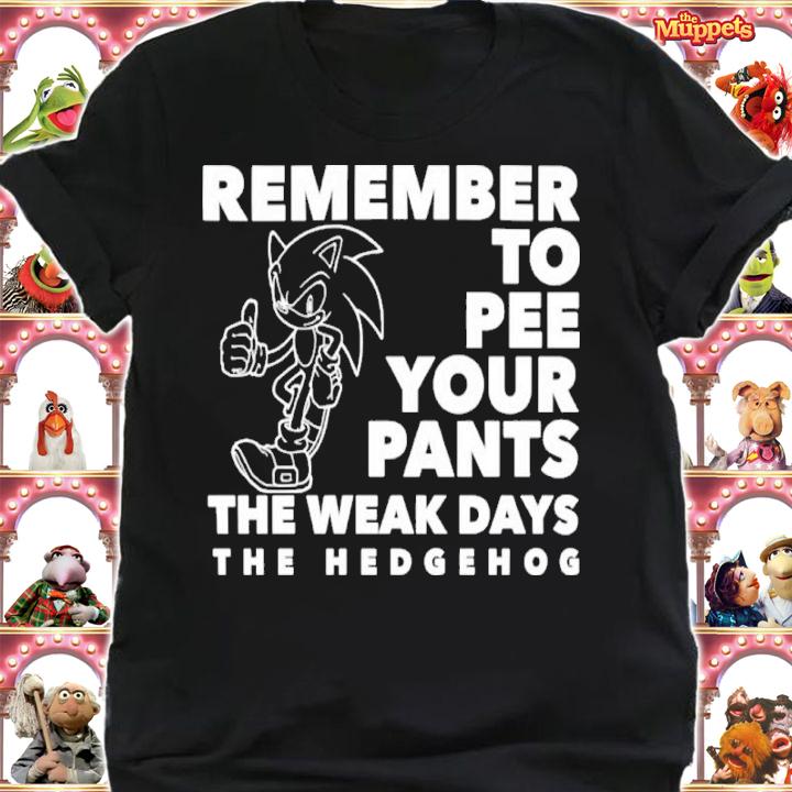 Sonic Remember To Pee Your Pants The Weakdays Shirt t-shirt