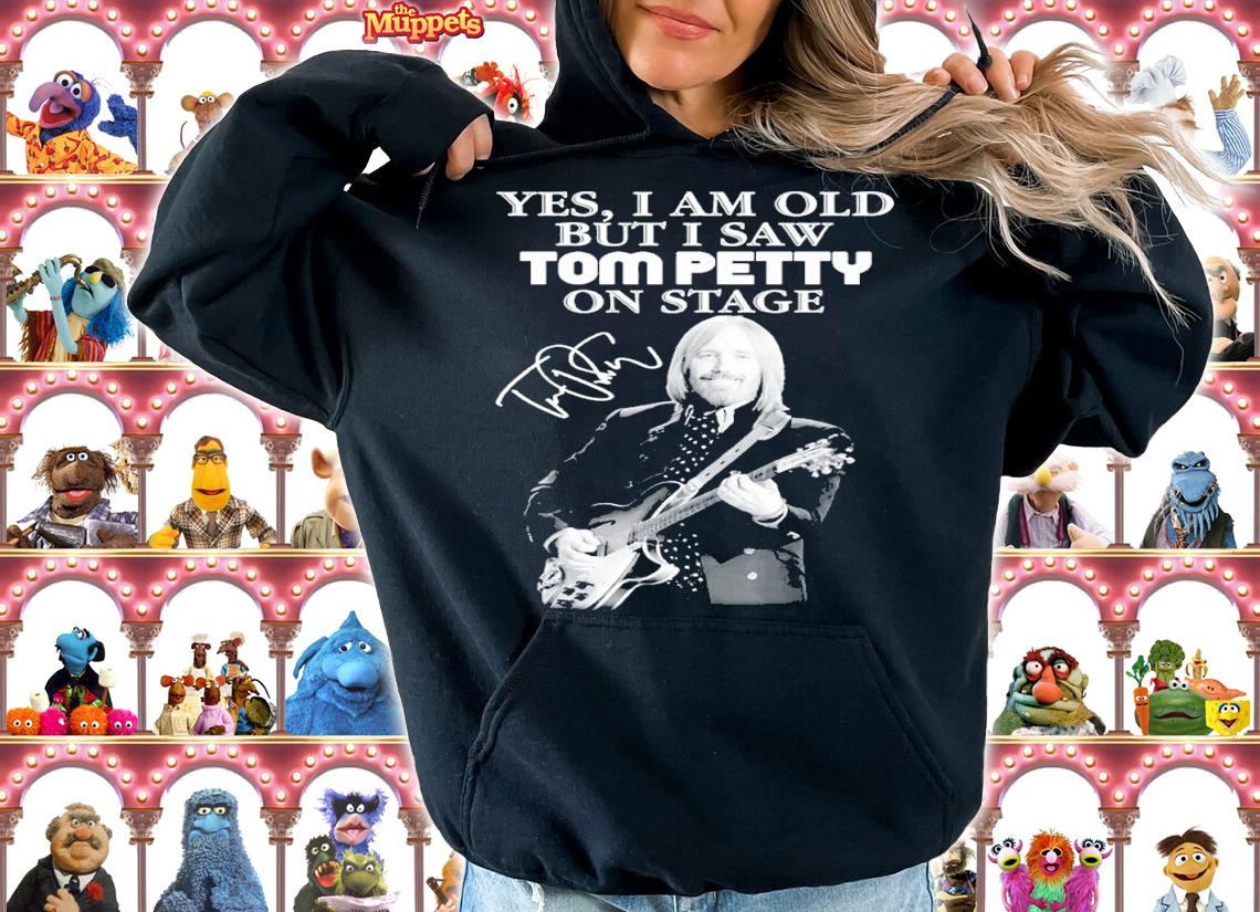 Yes I am old but I saw Tom Petty on stage signature shirt t-shirt