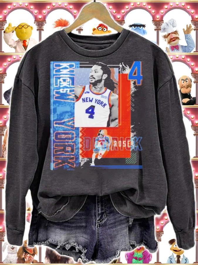 Derrick Rose Basketball Paper Poster Knicks 2 Shirt t-shirt