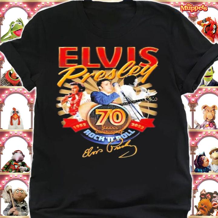 Elvis Presley 70 Years The King Of Rock 'N' Roll 1952-2022 Signatures Shirt t-shirt