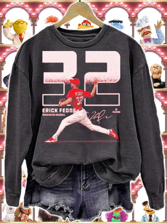 Erick Fedde Washington Outline Baseball Signature Shirt t-shirt