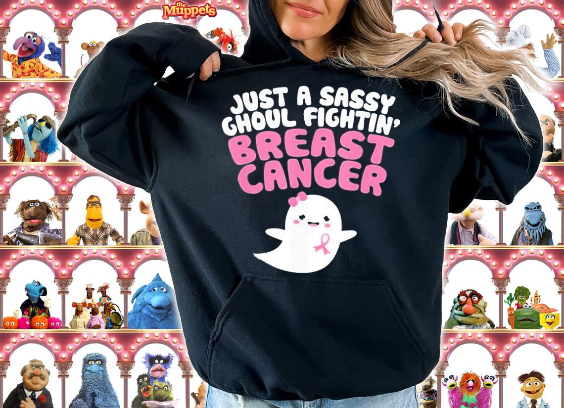 Just A Sassy Ghoul Fightin' Breast Cancer T-Shirt t-shirt