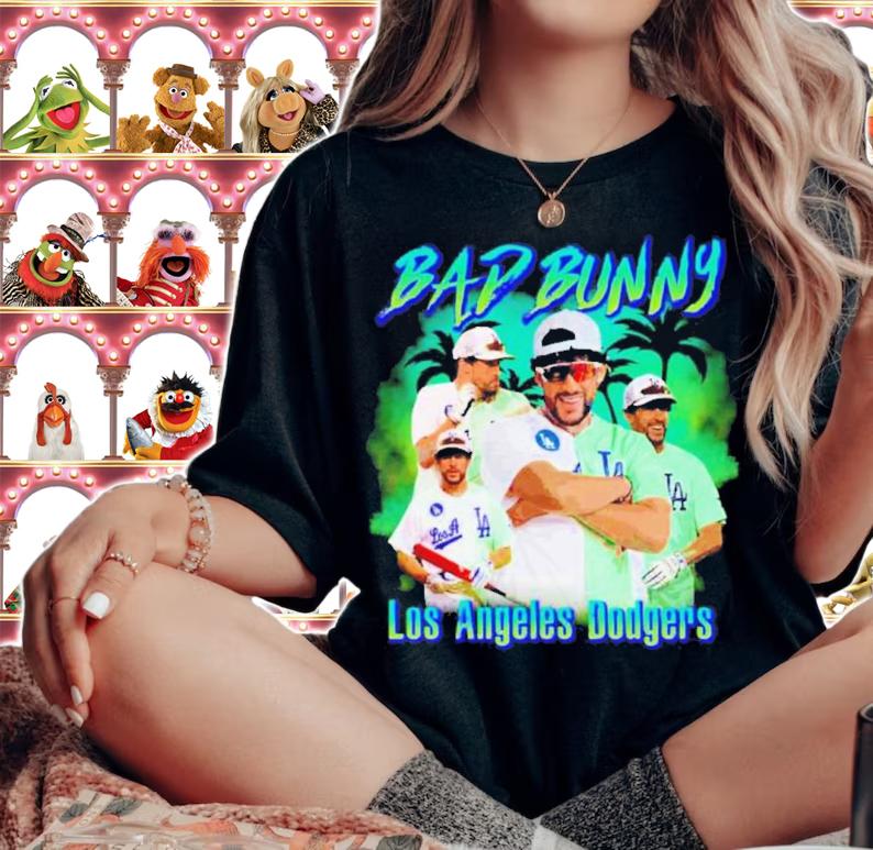 LA Los Angeles Dodgers Bad Bunny Dodgers Shirt t-shirt