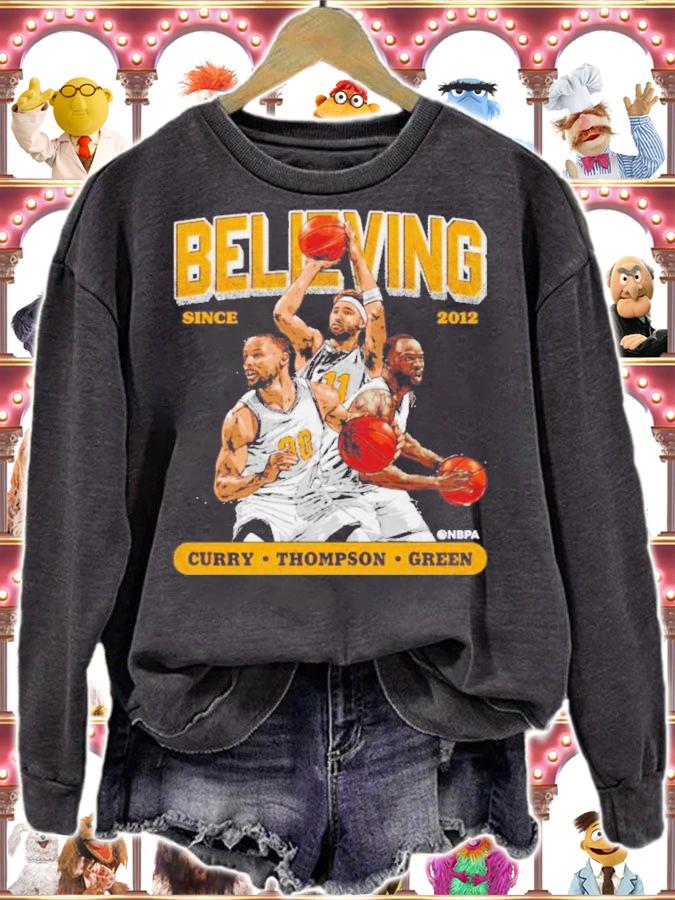 Steph Curry Klay Thompson And Draymond Green Golden State Believing Shirt t-shirt sweatshirt