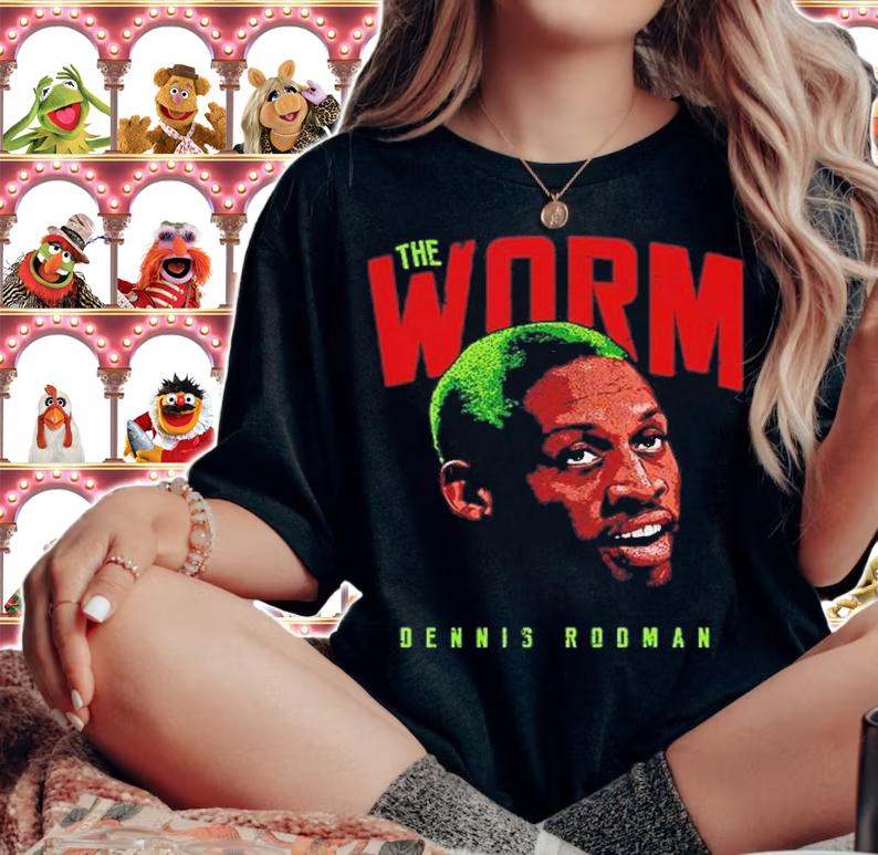 The Worm Dennis Rodman Basketball Vintage Shirt t-shirt woman shirt