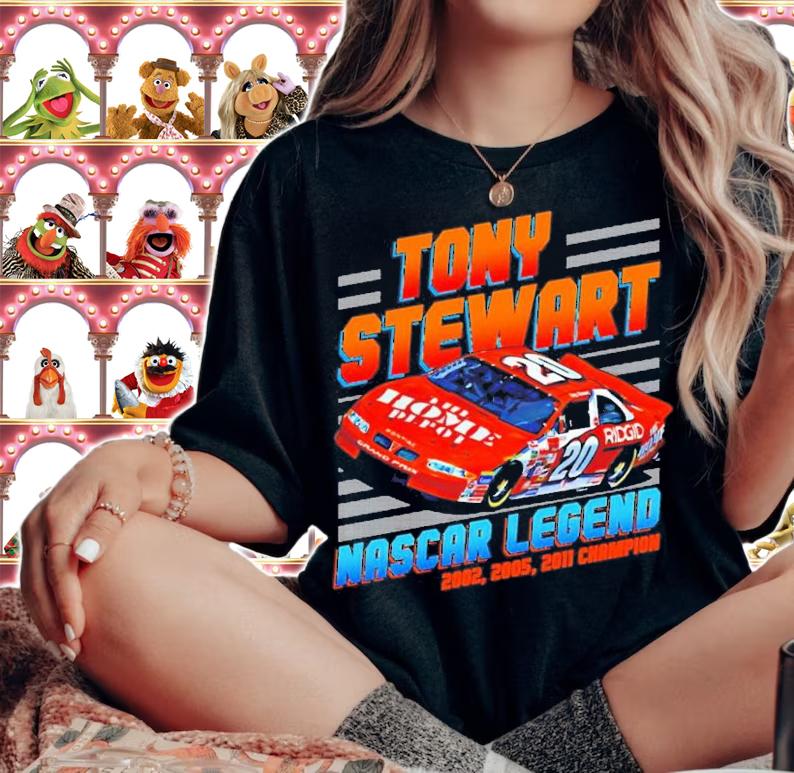 Tony Stewart Nascar Champion 2002 2005 2011 T-Shirt t-shirt woman shirt