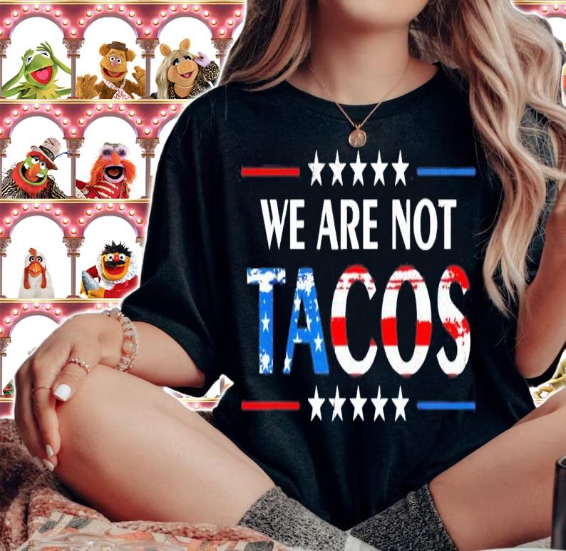 We Are Not Tacos Jill Biden Flag USA T-Shirt t-shirt