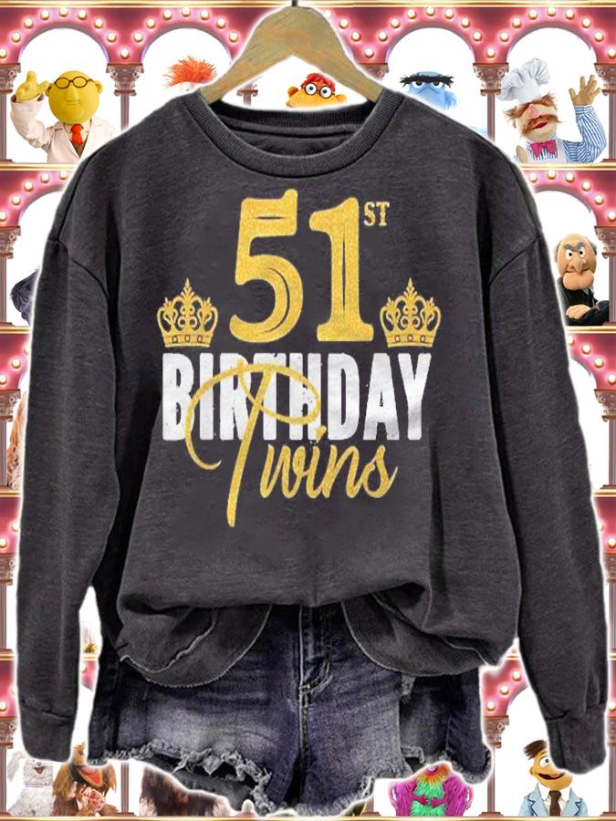 51St Birthday Twins 51 Years Old Twin Brother And Sister Shirt t-shirt sweatshirt