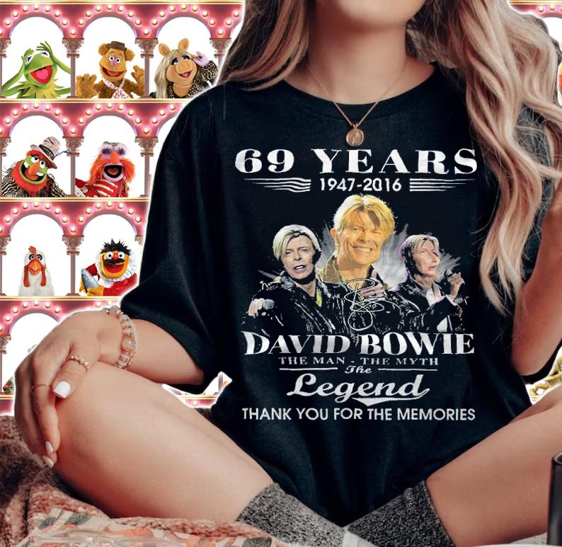 69 years 1947-2016 david bowie the man the myth the legend thank you for the memories shirt t-shirt woman shirt