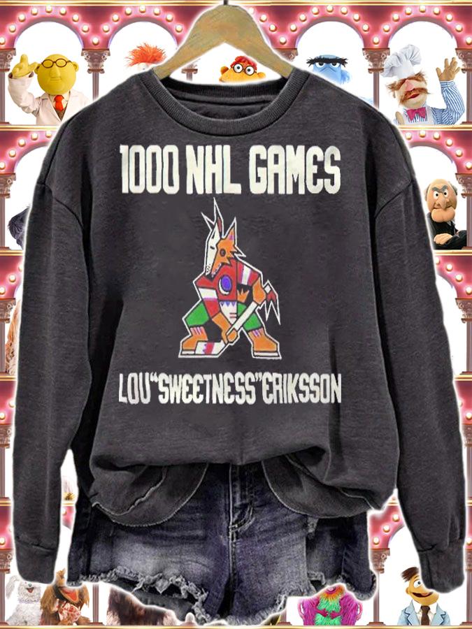 1000 NHL Games Loui Eriksson Arizona Coyotes T-shirt t-shirt sweatshirt