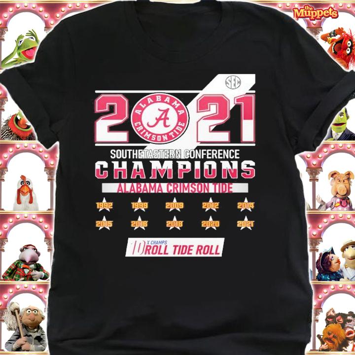 2021 Alabama Conference Champions 10 Roll Tide Roll shirt t-shirt