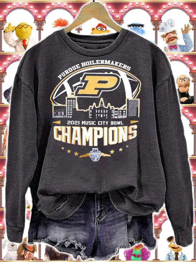2021 Music City Bowl Champions NCAA Graphic Purdue Boilermakers shirt t-shirt