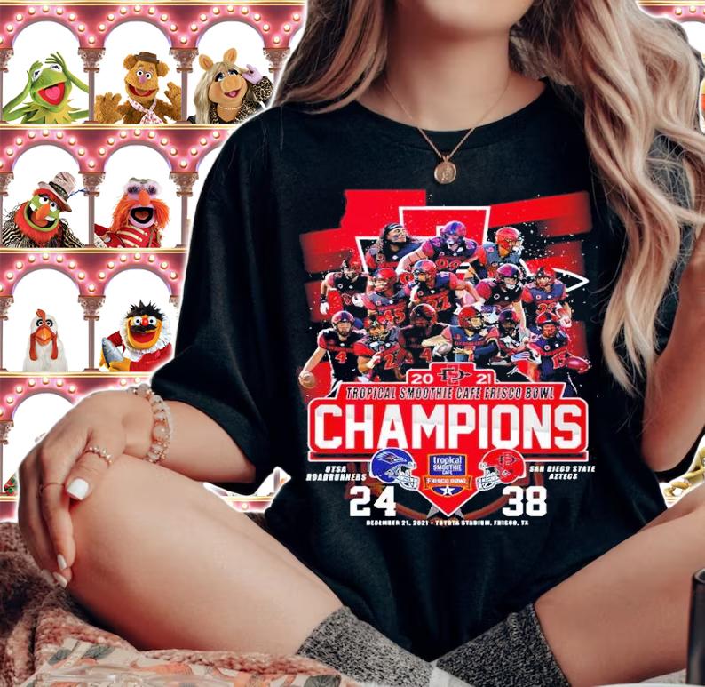 2021 Tropical Smoothie Cafe Frisco Bowl UTSA Roadrunners 24 Vs San Diego State Aztecs 38 Shirt t-shirt