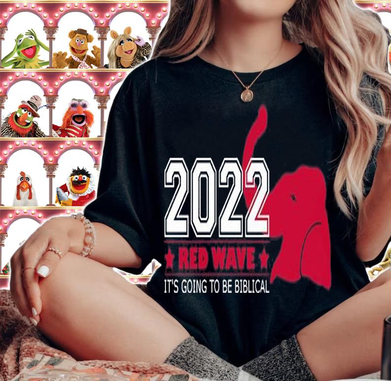 2022 Midterm Elections Red Wave Red Elephant USA T-Shirt t-shirt woman shirt