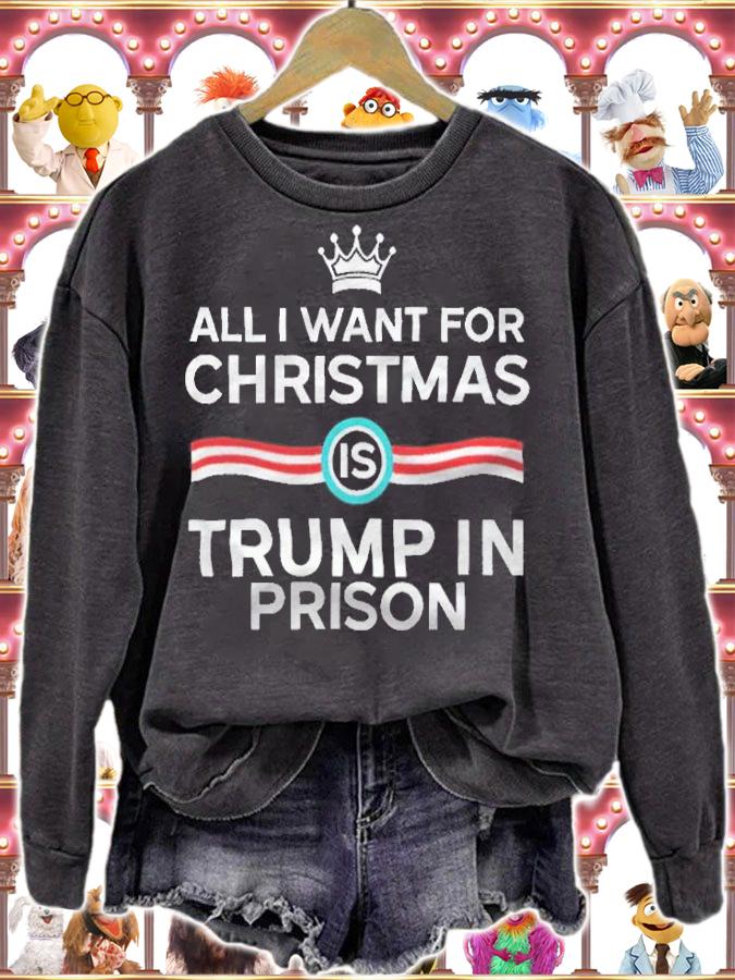 Andy Aohen all I want for Christmas is Trump in prison T-shirt t-shirt