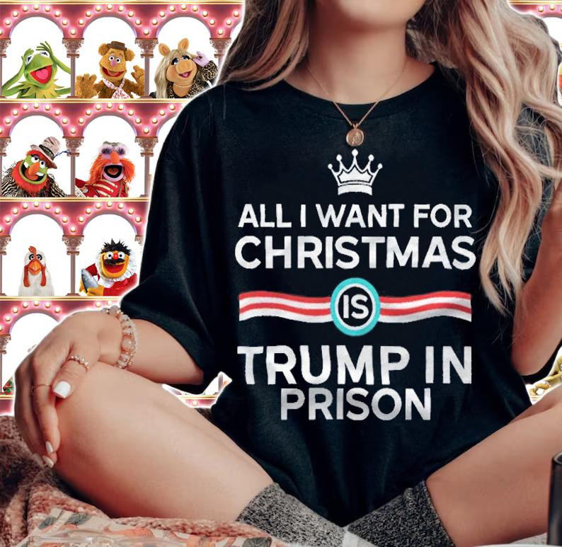 Andy Aohen all I want for Christmas is Trump in prison T-shirt t-shirt