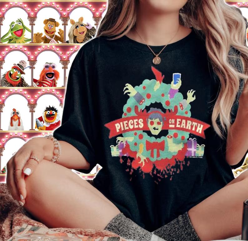 Anna And The Apocalypse Pieces On Earth Wreath Christmas Shirt t-shirt