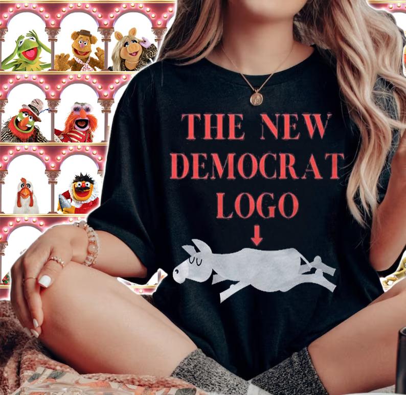 Anti Biden dead Donkey The New Democrats Logo Offensive Jokes T-Shirt t-shirt
