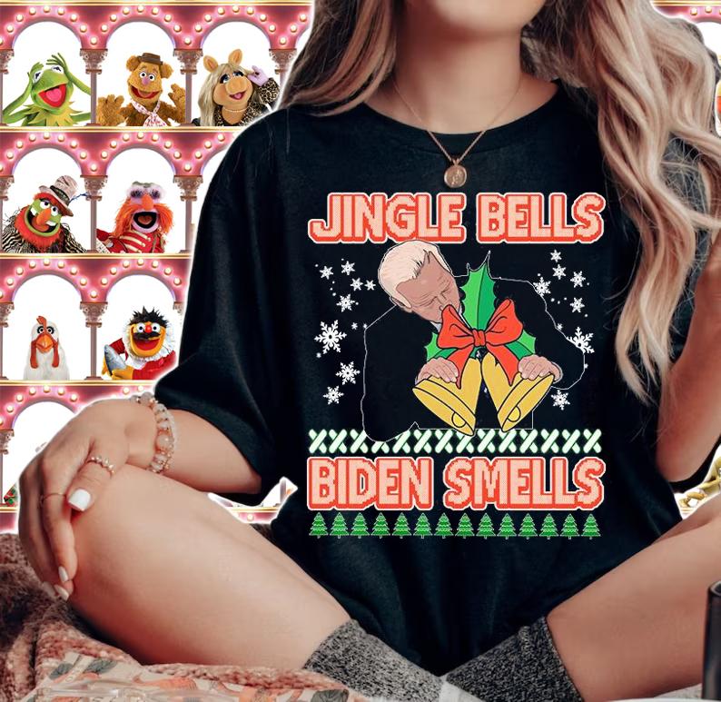 Anti Biden Ugly Christmas Funny Republican Conservative Gift T-Shirt t-shirt woman shirt